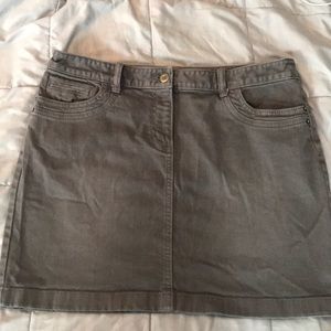 Loft Gray Denim Skirt sz 8